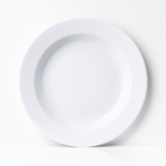 Double Glazed Melamine 8.5 inch Deep Plate in White Color