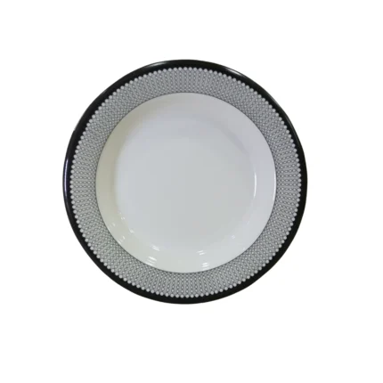 8.5-Inch Double Glazed Melamine Deep Plate for Serving Meals