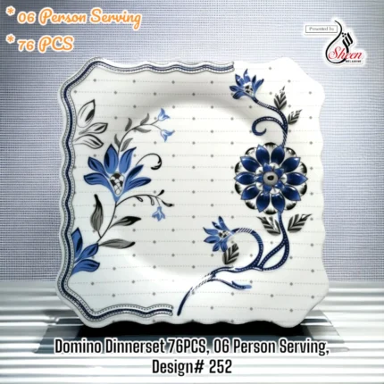 Printed Dinner Set 76 Pcs For 6 Person For Serving