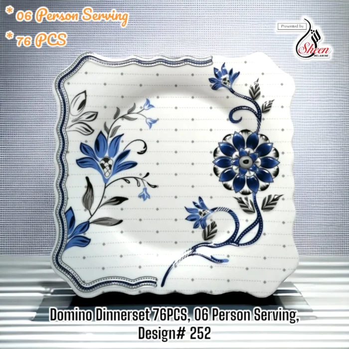 Printed Dinner Set 76 Pcs For 6 Person For Serving