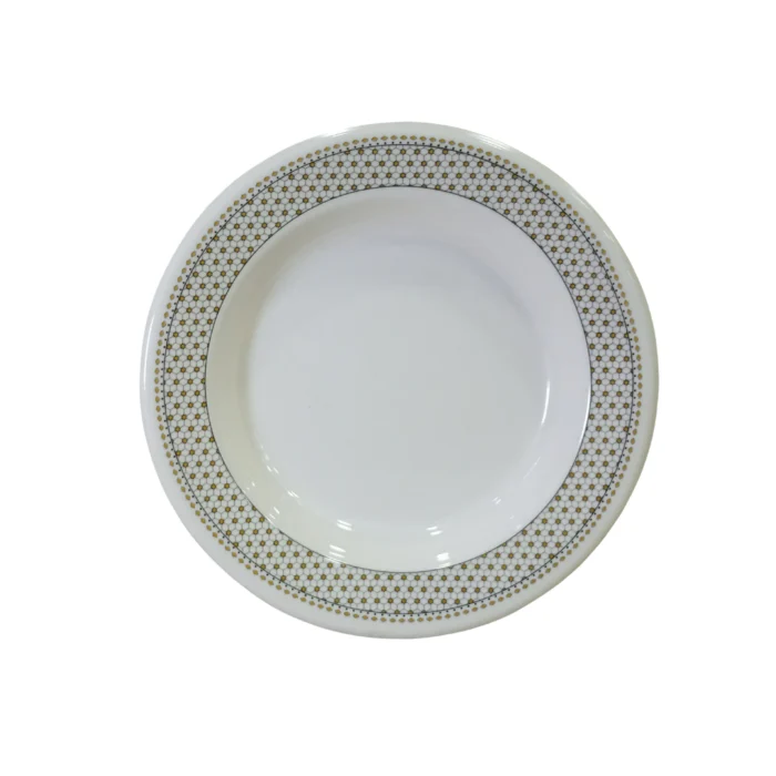 8.5-Inch Double Glazed Melamine Deep Plate for Serving Meals