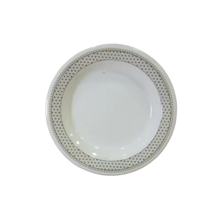 7.5-Inch Double Glazed Printed Melamine Quarter Deep Plate for Serving Meals