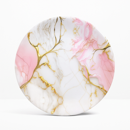 Printed Double Glazed Melamine 10.5 inch Rice Plate For Dining