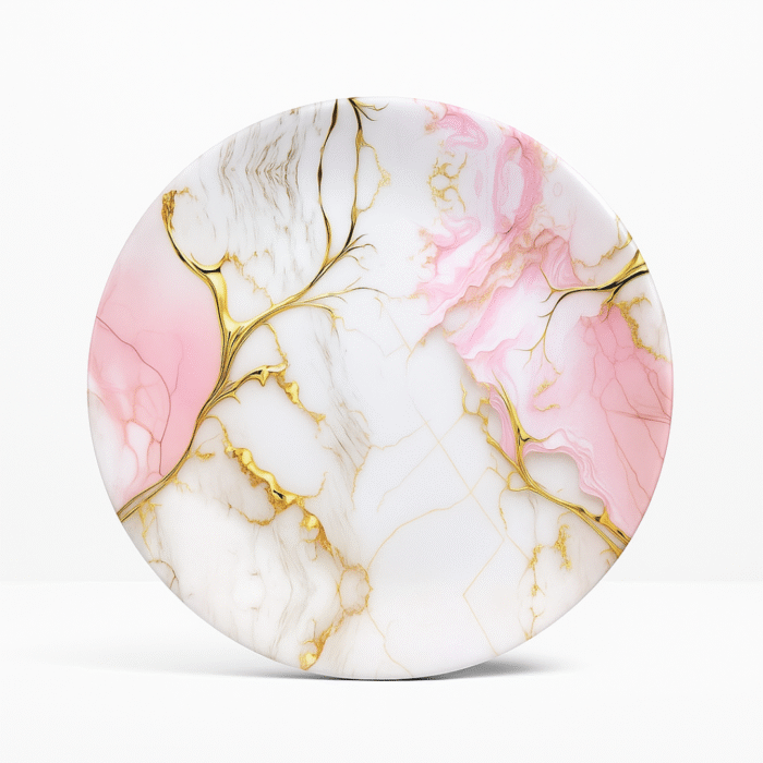 Printed Double Glazed Melamine 10.5 inch Rice Plate For Dining
