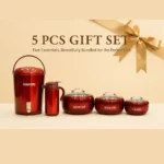 Signature 5-Piece Gift Pack Red Color which Includes 3 Hot Pots + 1 Cooler + 1 Thermos