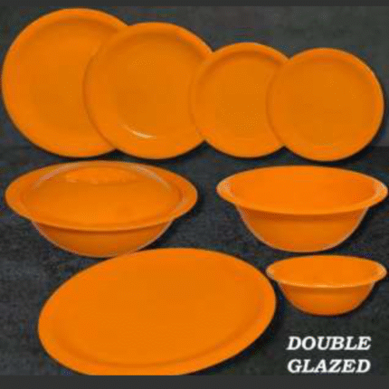 Melamine Orange Color Double Glazed Loose Dinner Item Range