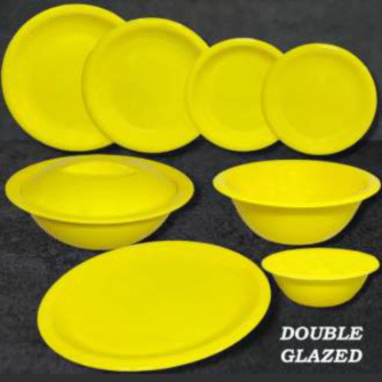 Melamine Yellow Color Double Glazed Loose Dinner Item Range