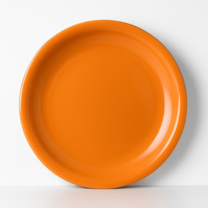 Orange Color Double Glazed Melamine 10 inch Rice Plate