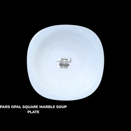 pars opal square marble soup plate