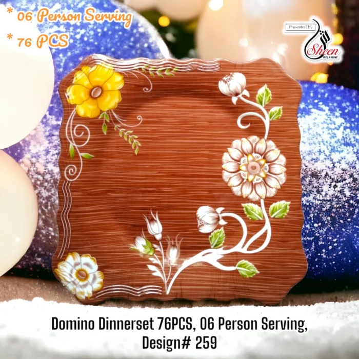Printed Dinner Set 76 Pcs For 6 Person For Serving