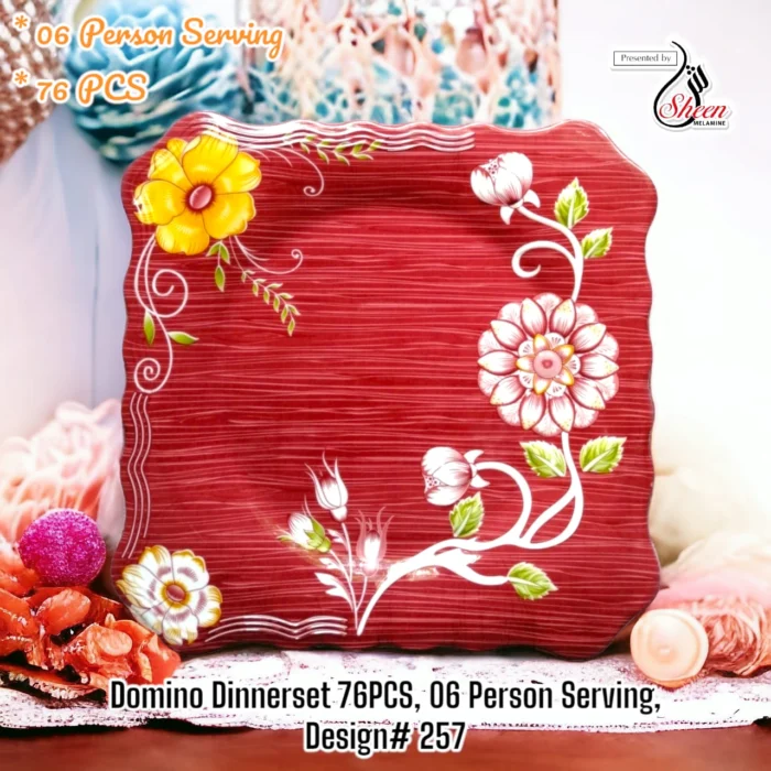 Printed Dinner Set 76 Pcs For 6 Person For Serving