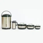 Signature 5-Piece Gift Pack Grey Color which Includes 3 Hot Pots + 1 Cooler + 1 Thermos