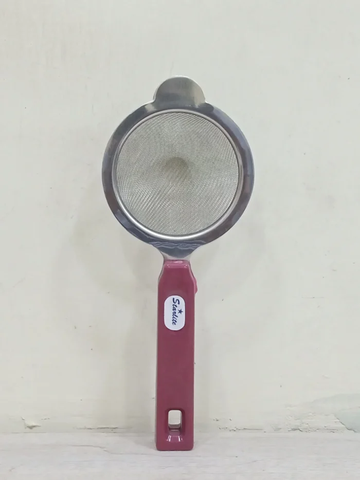 Starlight Strainer Stainless Steel with Wood Color Handle