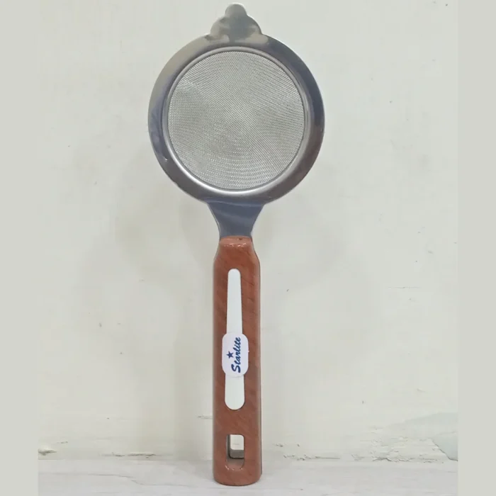 Starlight Strainer Stainless Steel with Wood Color Handle