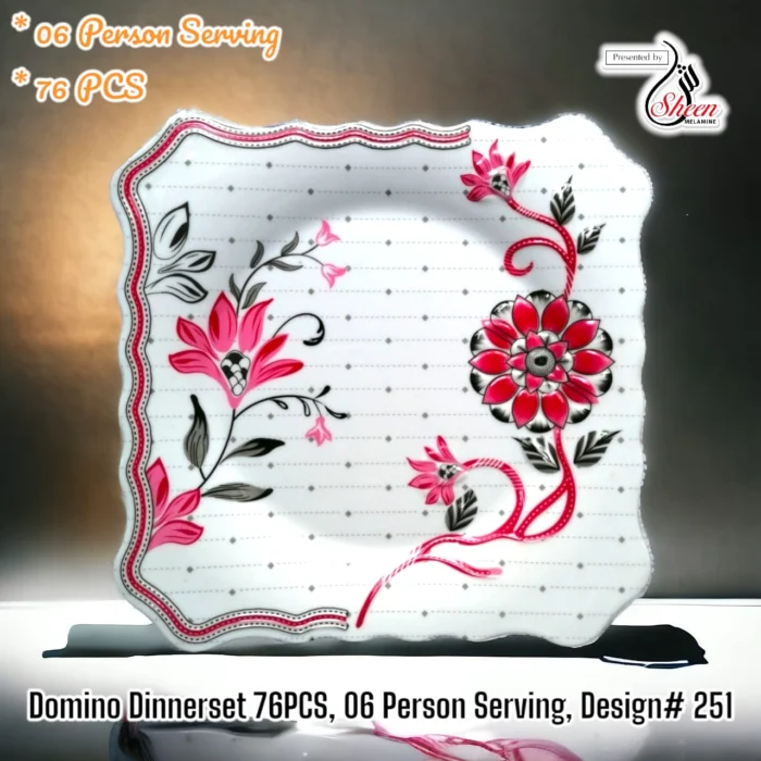 Printed Dinner Set 76 Pcs For 6 Person For Serving