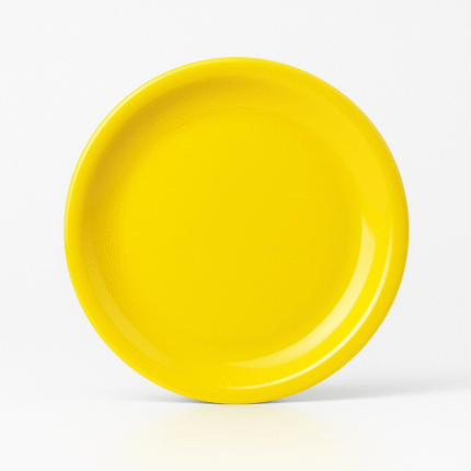 Yellow Color Double Glazed Melamine 10 inch Rice Plate
