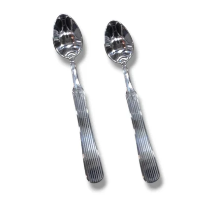 6-Piece Stainless Steel Falooda Spoon Set for Dining and Eating Desserts