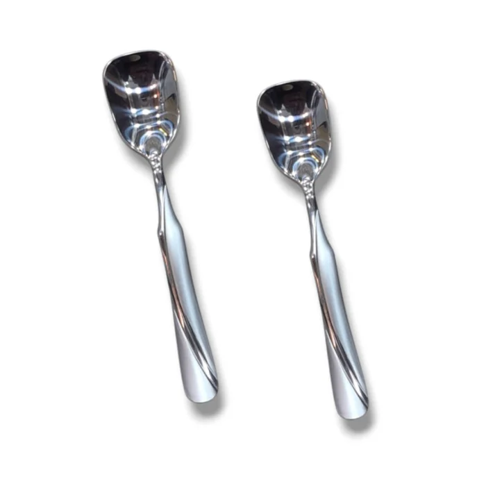 6-Piece Stainless Steel Ice Cream Spoon Set for Dining and Eating Desserts