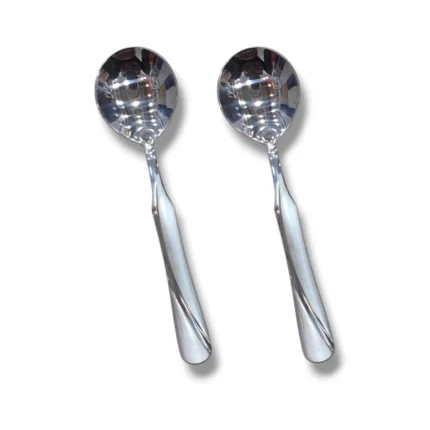 6-Piece Stainless Steel Soup Spoon Set for Dining