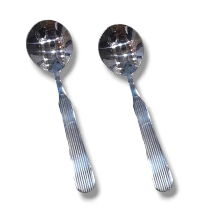 6-Piece Stainless Steel Soup Spoon Set for Dining