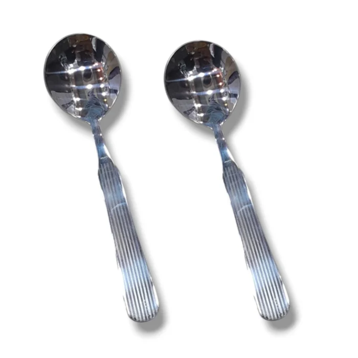 6-Piece Stainless Steel Soup Spoon Set for Dining