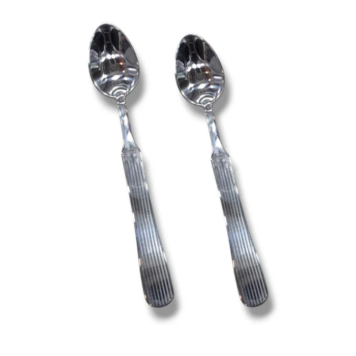 6-Piece Stainless Steel Falooda Spoon Set for Dining and Eating Desserts