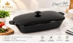 Melamine Black Roaster With Lid - Image 2