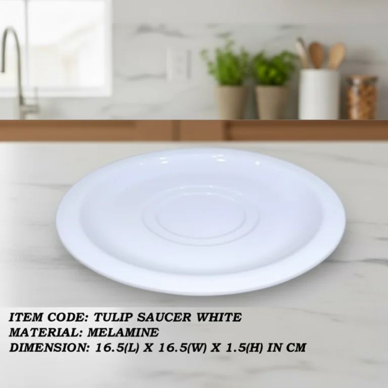 melamine saucer in white color