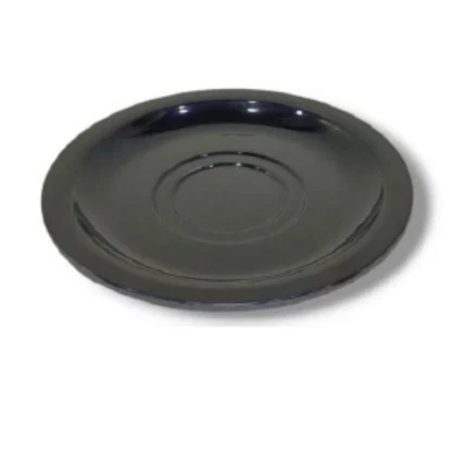 Black color saucer 6.5 inch for serving tea and coffee cups
