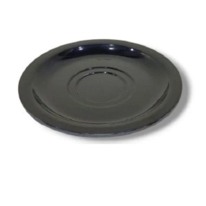 Black color saucer 6.5 inch for serving tea and coffee cups