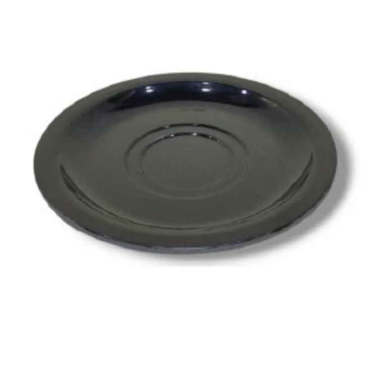 Black color saucer 6.5 inch for serving tea and coffee cups