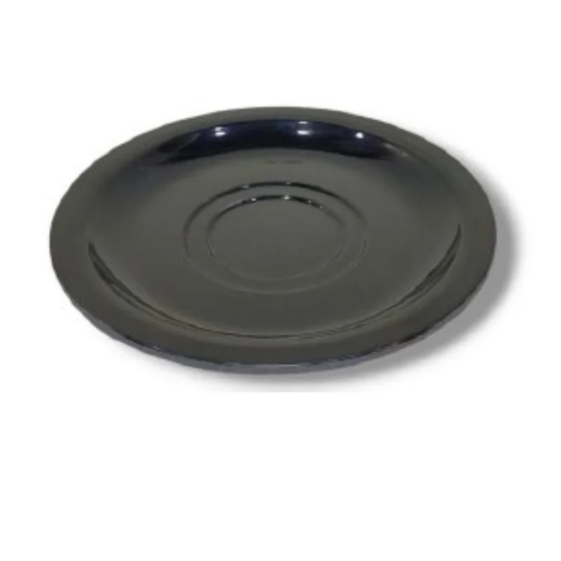 Black color saucer 6.5 inch for serving tea and coffee cups