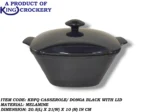 Melamine Black Color Donga With Lid For Serving