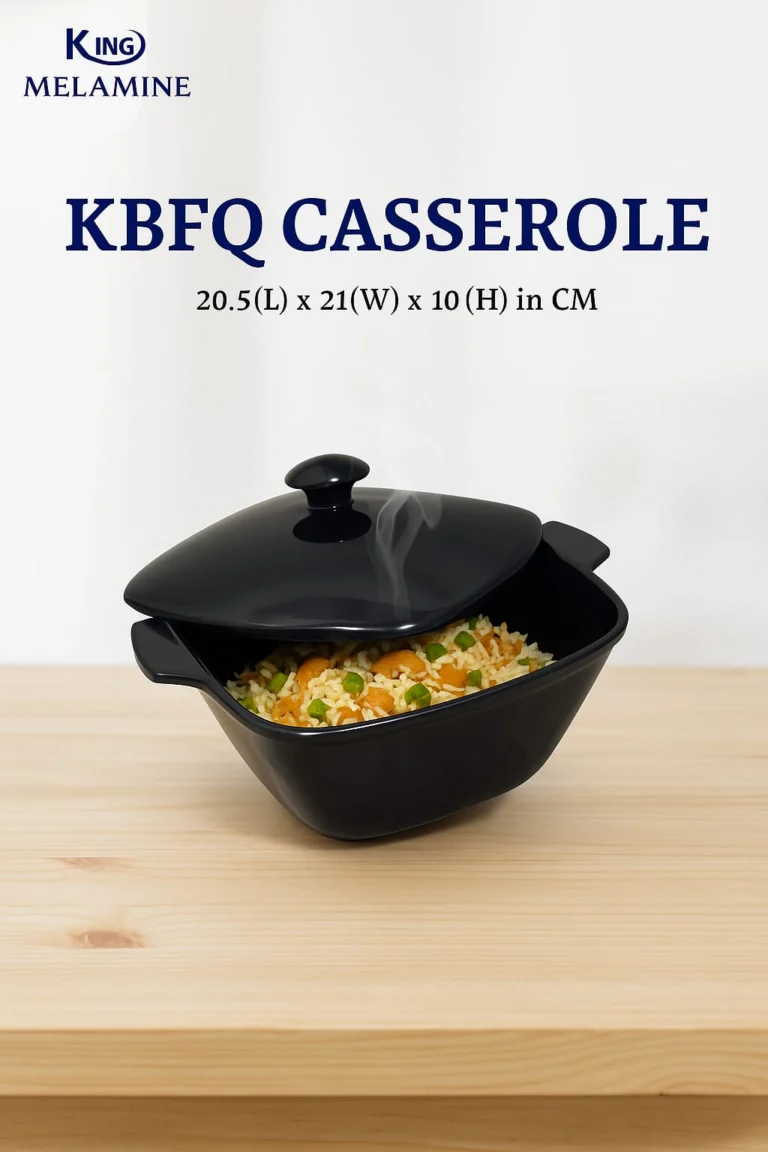 Melamine Black Color Donga With Lid For Serving