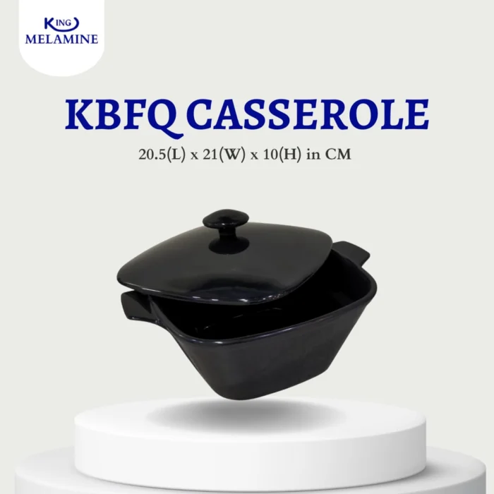 Melamine Black Color Donga With Lid For Serving