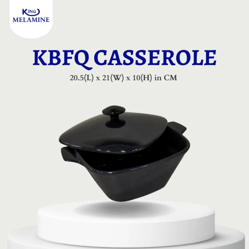 Melamine Black Color Donga With Lid For Serving