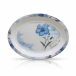 Melamine printed double glazed rice dish