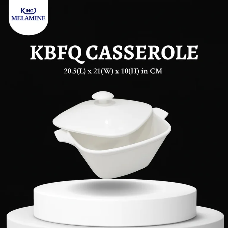 Melamine White Color Donga With Lid For Serving
