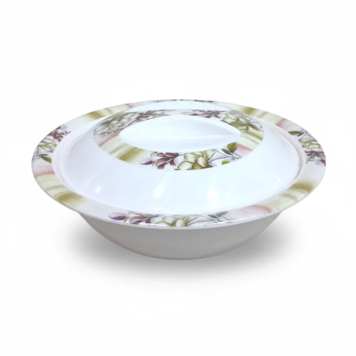 Printed Melamine Double Glazed Donga With Cover