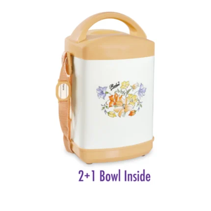 Small Lunch Carrier with 2 Stainless Steel Bowls