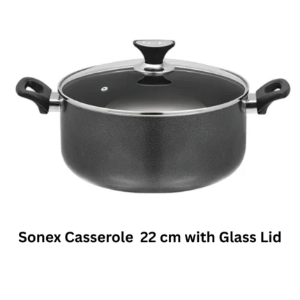 Sonex casserole 22 cm with glass lid for cooking