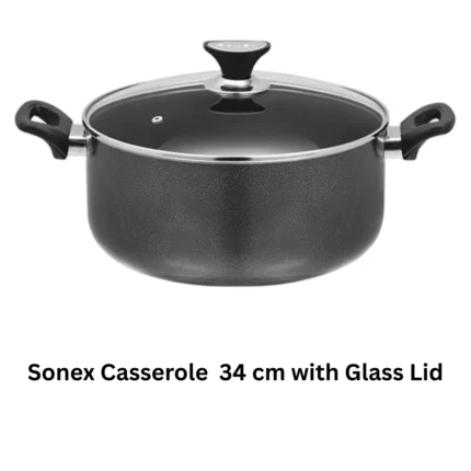 Sonex casserole 34 cm with glass lid for cooking