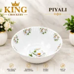 White Blossom Printed Melamine Double Glazed Loose Range - Image 5