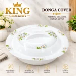 White Blossom Printed Melamine Double Glazed Loose Range - Image 7