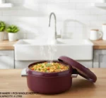 Dinner Hot Pot 4 Liter in Maroon Color