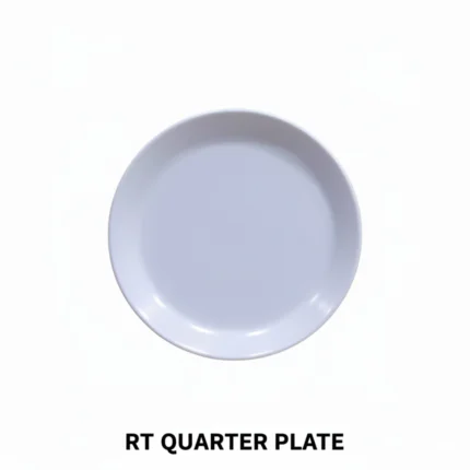 Double Glazed Melamine Quarter Plate in White Color