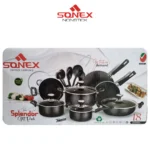 Sonex Splendor 18 Pieces Cookware Gift Pack With Glass Lid