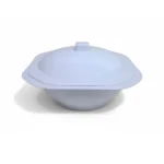 White Color Melamine Double Glazed Donga With Cover For Serving