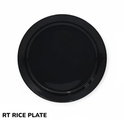Double Glazed Melamine Dinner Plate 10 inch in Black Color