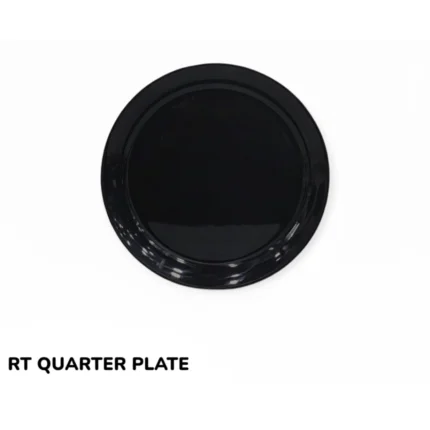 Double Glazed Melamine Quarter Plate 7.5 inch in Black Color